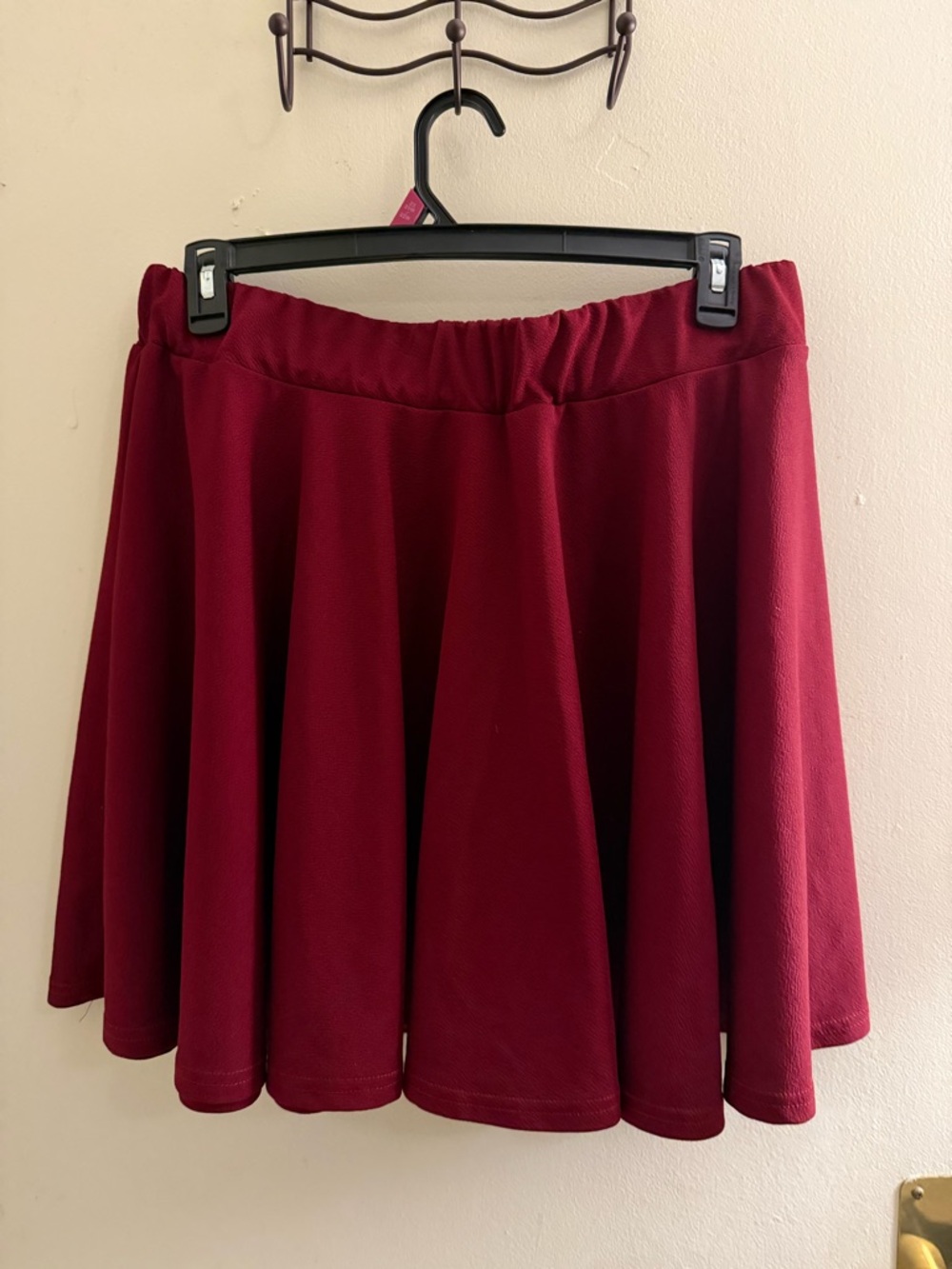 SHEIN Maroon Circle Skater Skirt